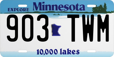 MN license plate 903TWM