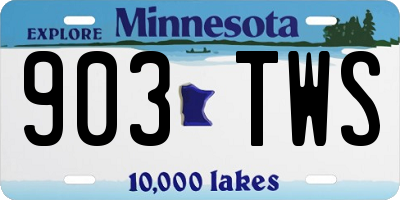 MN license plate 903TWS