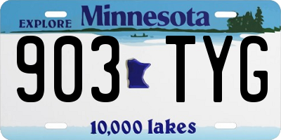 MN license plate 903TYG