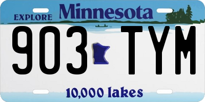 MN license plate 903TYM