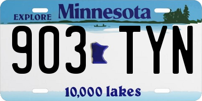 MN license plate 903TYN