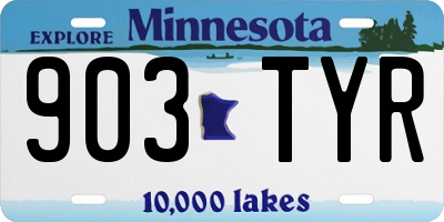 MN license plate 903TYR
