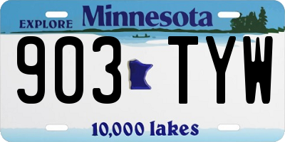 MN license plate 903TYW