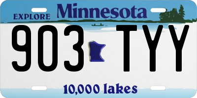 MN license plate 903TYY