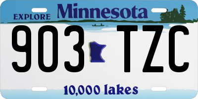 MN license plate 903TZC