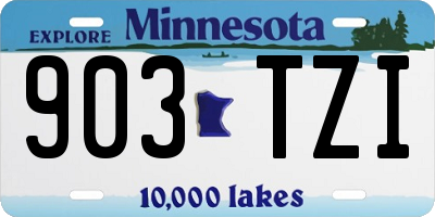 MN license plate 903TZI