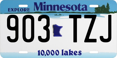 MN license plate 903TZJ