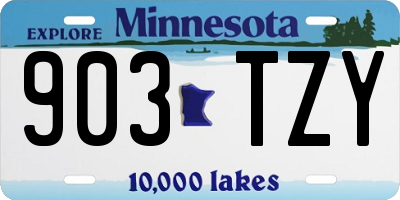 MN license plate 903TZY