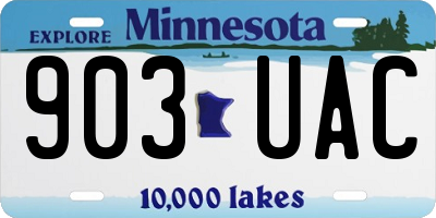 MN license plate 903UAC