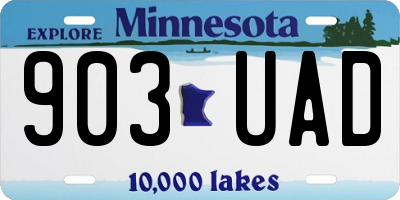 MN license plate 903UAD