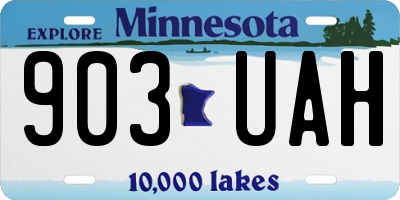 MN license plate 903UAH