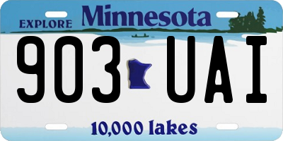 MN license plate 903UAI