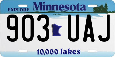 MN license plate 903UAJ