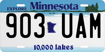 MN license plate 903UAM