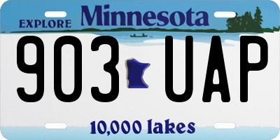MN license plate 903UAP