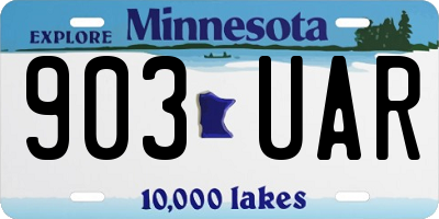 MN license plate 903UAR
