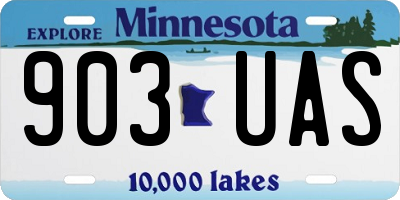 MN license plate 903UAS