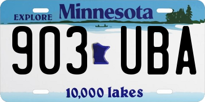 MN license plate 903UBA