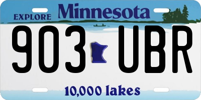 MN license plate 903UBR