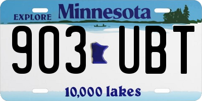 MN license plate 903UBT