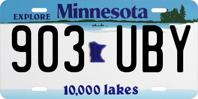 MN license plate 903UBY