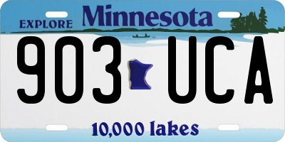 MN license plate 903UCA