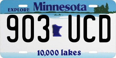 MN license plate 903UCD