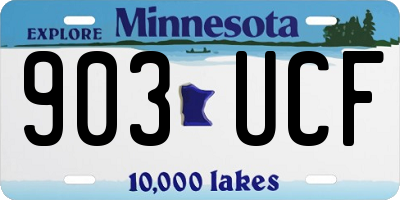 MN license plate 903UCF