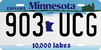 MN license plate 903UCG