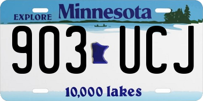MN license plate 903UCJ