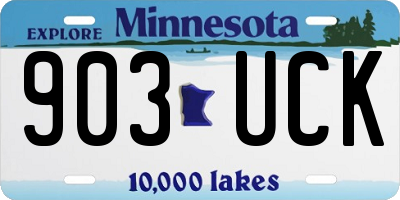 MN license plate 903UCK