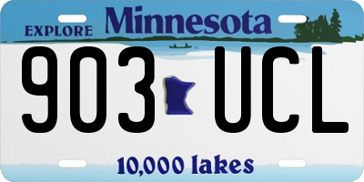 MN license plate 903UCL