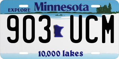 MN license plate 903UCM