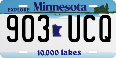 MN license plate 903UCQ