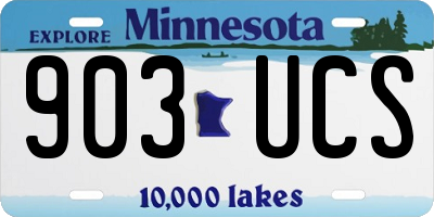 MN license plate 903UCS