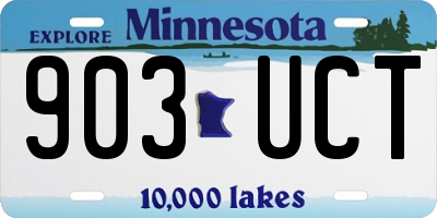 MN license plate 903UCT