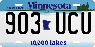 MN license plate 903UCU