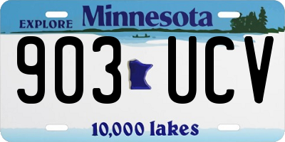 MN license plate 903UCV