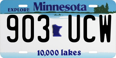 MN license plate 903UCW