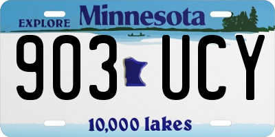 MN license plate 903UCY