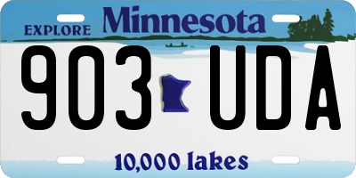 MN license plate 903UDA