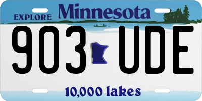 MN license plate 903UDE