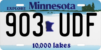 MN license plate 903UDF