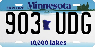 MN license plate 903UDG
