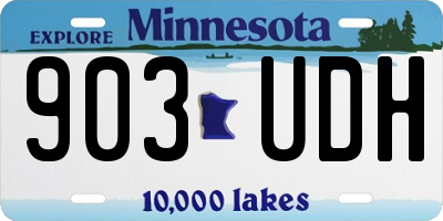 MN license plate 903UDH