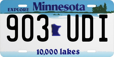 MN license plate 903UDI