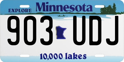 MN license plate 903UDJ