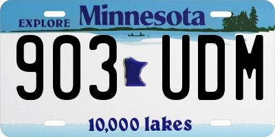 MN license plate 903UDM