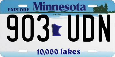 MN license plate 903UDN