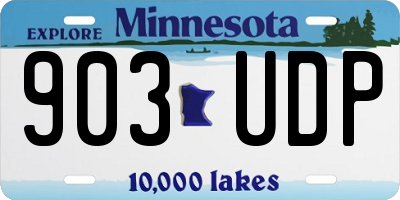 MN license plate 903UDP